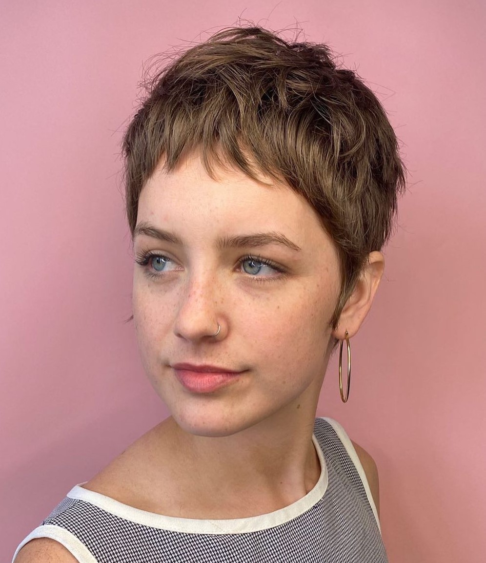 Choppy Pixie Crop with Micro Bangs